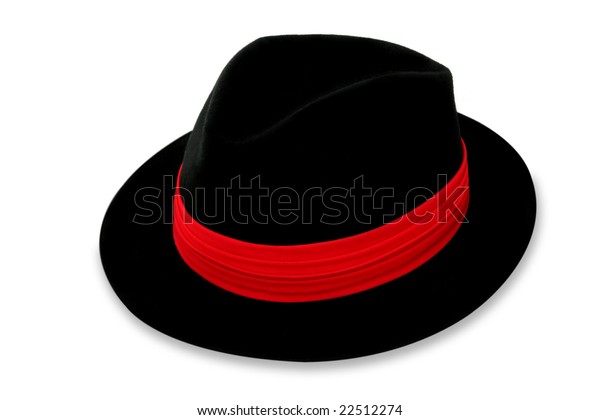 fedora hat with red lining