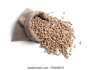 Feed For Livestock. A Bag. Large Granules Crumbled