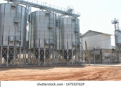 Feed Mill Against The Sky
