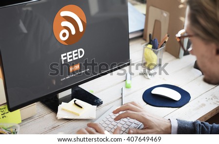 Feed RSS Internet Network Technology Web Concept