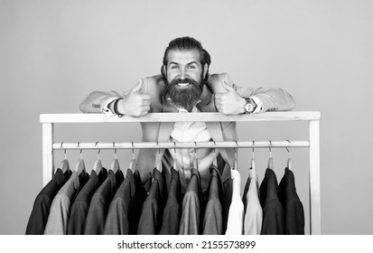 feel extraordinary. bearded hipster use apparel in male atelier. male wardrobe concept. brutal handsome man with moustache. mature bride groom on wedding. masculinity and charisma. formal dress code
