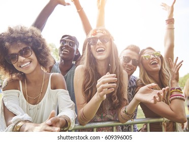 Feel the music vibes and have fun  - Shutterstock ID 609396005