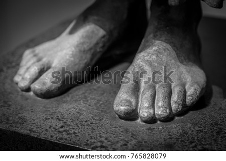 Feet of an ancient statue