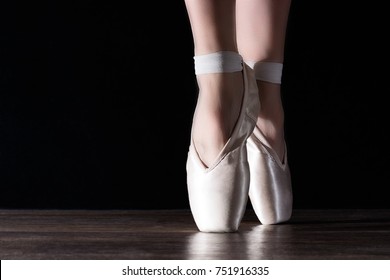 Feet dancing ballerina black