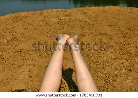 feet on the sand  beach