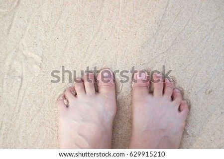 Similar – Image, Stock Photo sandpiper Flip-flops