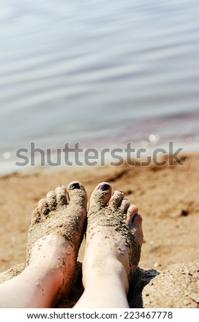 Similar – Image, Stock Photo differ:ent Ocean Lake Feet