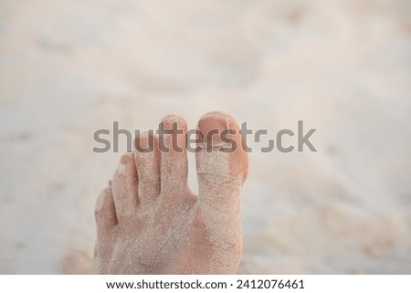 Feet in the sand Toe Close Up Beach Vacation