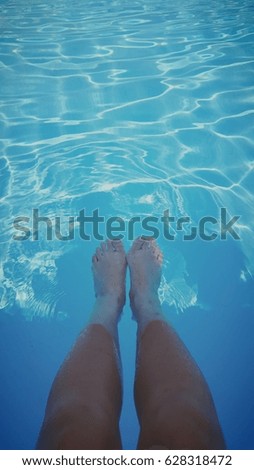 Similar – #A# at the pool 1 Mensch