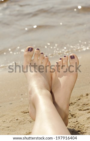 Similar – Image, Stock Photo differ:ent Ocean Lake Feet