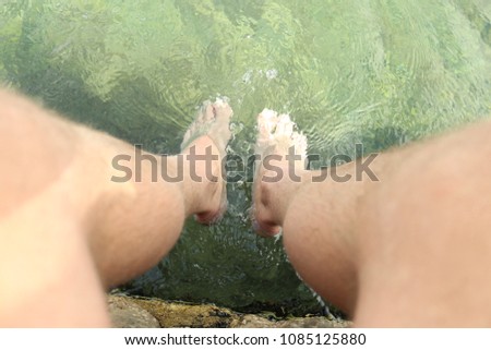 Feets in watter photo shoot