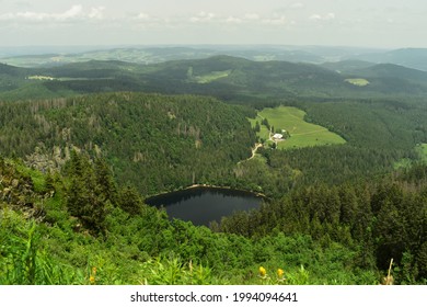 Feldsee lake  view from the Feldberg mountain in Blackforest 