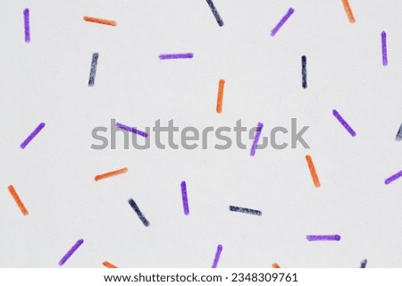 Felt pen doodle halloween orange and purple stick colored scribbles. Abstract texture drawn with felt-tip pen. Colorful felt tip ink markers handwritten drawn lines. Sketch concept. Seamless pattern