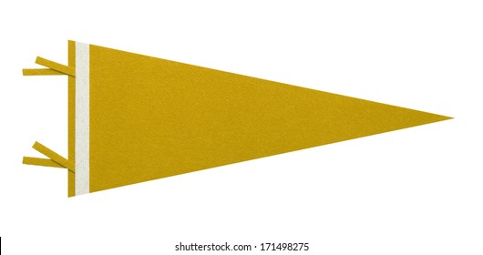 Felt Pennant With Copy Space Isolated On White Background.