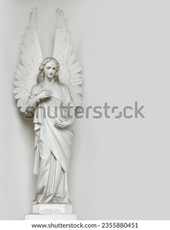 Female angel sculpture, catholic church