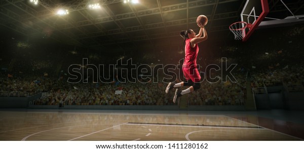 female basketball dunk