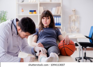 Female Basketball Player Visiting Doctor After Injury