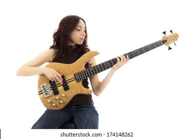 Female Bass Player (Series With The Same Model Available)