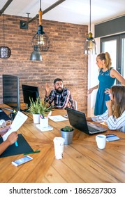 Female Boss Scolding An Employee In The Office