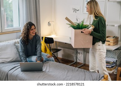 Female College Student Move In Dorm