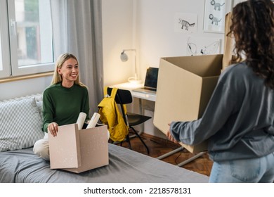 Female College Student Move In Dorm