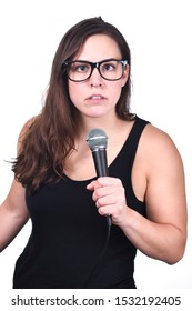 Female Comedian Confronts The Camera