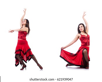 Female Dancer Dancing Spanish Dances