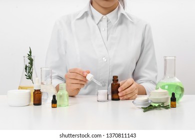 Female Dermatologist Creating Skin Care Product Stock Photo 1370811143