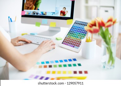 Female designer working with colors - Powered by Shutterstock