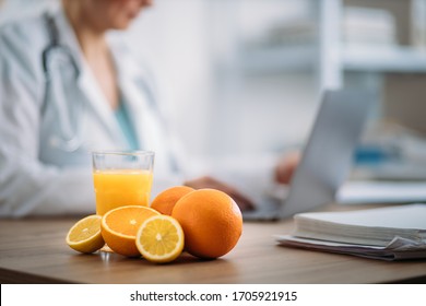 Female Dietitian Working In The Office