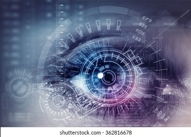 Female digital eye - Powered by Shutterstock