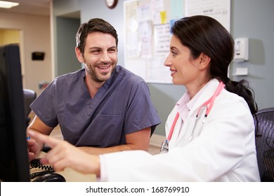 Female Doctor Male Nurse Working Nurses Stock Photo 168769910 ...