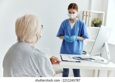 female doctor professional examination treatment - Shutterstock ID 2211245787