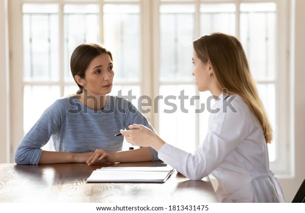 Female Doctor Therapist Wearing White Uniform Stock Photo (Edit Now ...