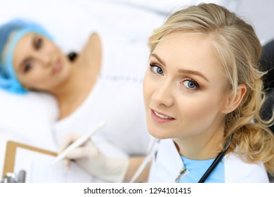 Female Doctor Young Woman Patient Hospital Stock Photo (Edit Now