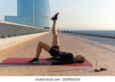 Female Doing Single Leg Glute Bridge