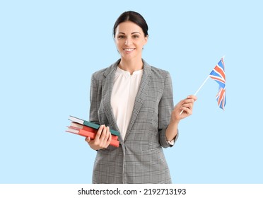 Female English Teacher Uk Flag Ad Stock Photo 2192713193 | Shutterstock