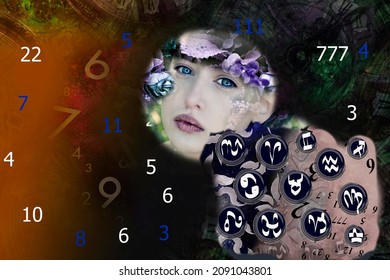 Female face astrology and numerology
