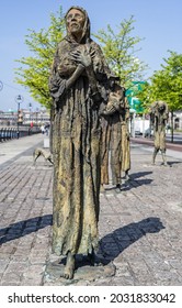 Female Famine Sculpture On Custom House Quay In Dublin, Ireland Taken On 7 May 2013