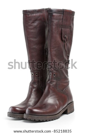 Female fashionable leather boot