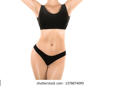 Woman in black sports bra and black panty photo – Free Underwear