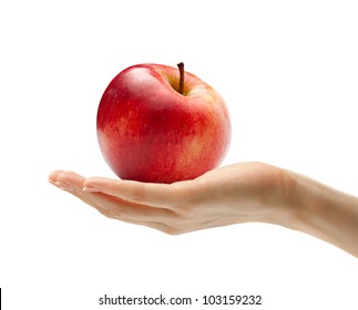 Female Hand With An Apple