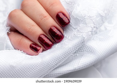 Dark Red Nails Images Stock Photos Vectors Shutterstock