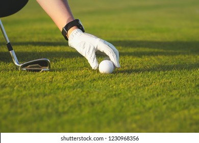 Golfers Hand Holding Golf Ball Driver Stock Photo (Edit Now) 400358347