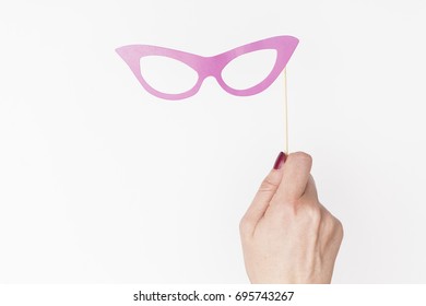 Female Hand Holding Glasses Photo Booth Prop