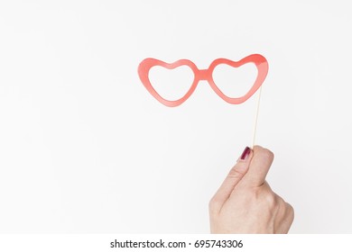 Female Hand Holding Glasses Photo Booth Prop