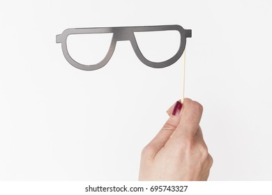 Female Hand Holding Glasses Photo Booth Prop