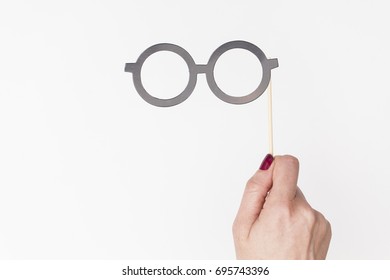 Female Hand Holding Glasses Photo Booth Prop