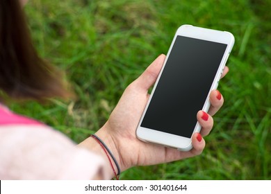 Female Hand Holding A Phone