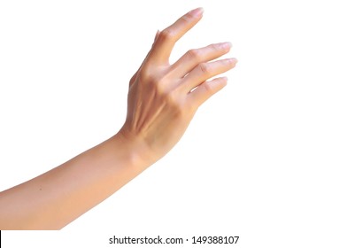 female hand isolated on white